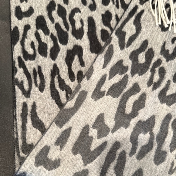 Black and Gray Animal Print Scarf - Picture 3 of 8